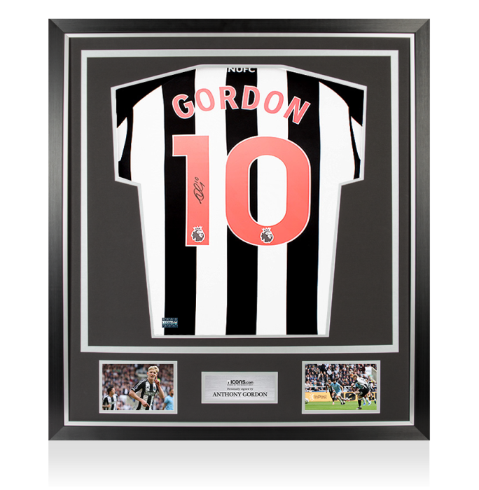 Anthony Gordon Back Signed Newcastle United 2023-24 Home Shirt In