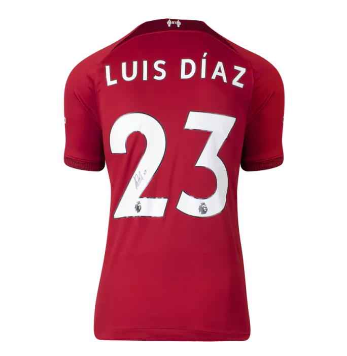 Luis Diaz Official UEFA Champions League Back Signed and Framed