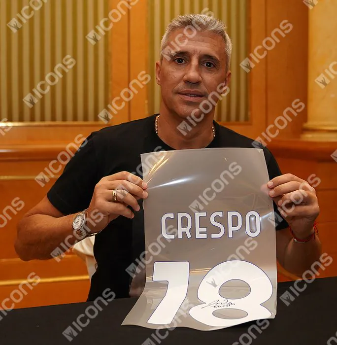 Hernan Crespo Back Signed Internazionale 2019-20 Home Shirt with