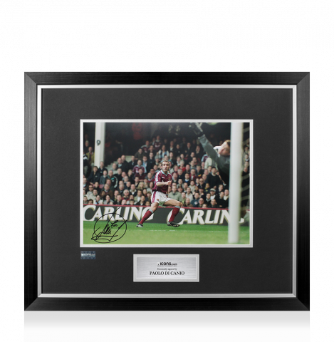 Paolo Di Canio Signed West Ham Photo In Premium Photo Frame: Italian Magic 