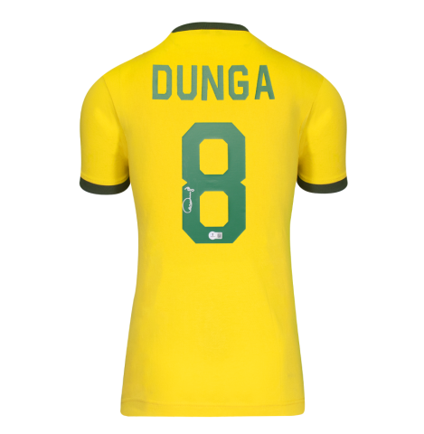 Dunga Official FIFA World Cup™ Back Signed Brazil Retro Shirt In Deluxe Packaging
