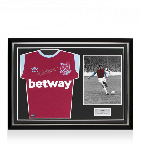 Geoff Hurst Front Signed West Ham 1964 FA Cup Final Shirt In
