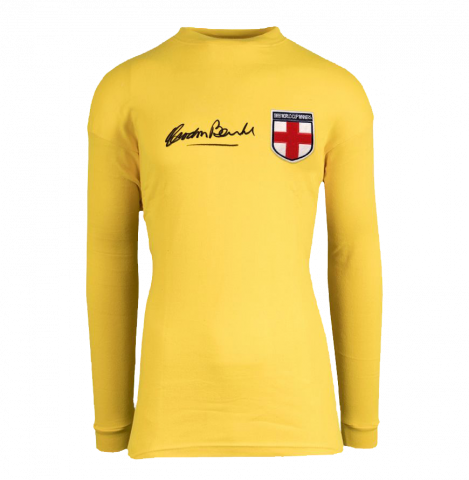 Gordon Banks Front Signed Yellow Goalkeeper 1966 Shirt