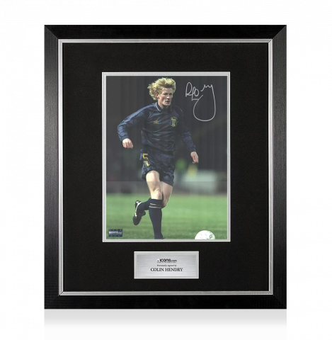 Colin Hendry Signed Scotland Photo In Premium Photo Frame