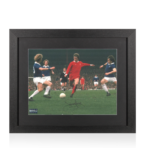 Jimmy Case Signed Liverpool Photo In Black Wooden Frame