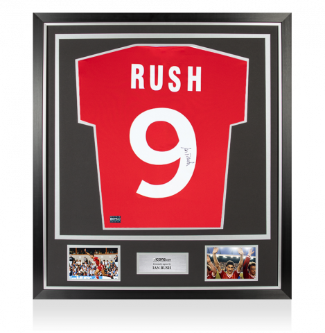 Ian Rush Back Signed Liverpool 1984 Home Shirt In Classic Frame