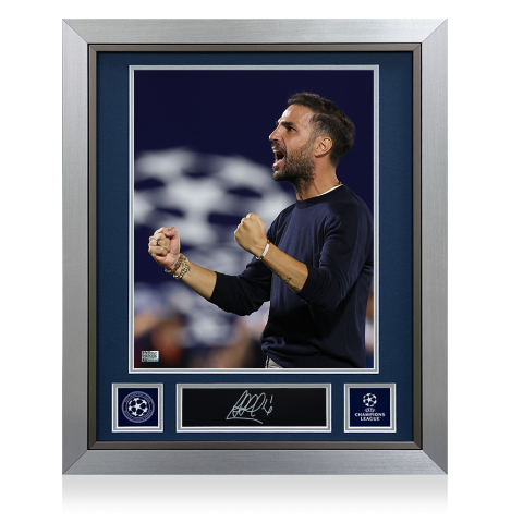 Cesc Fabregas Official UEFA Champions League Autographed Plaque and Photo Frame: Como 1907 Celebration