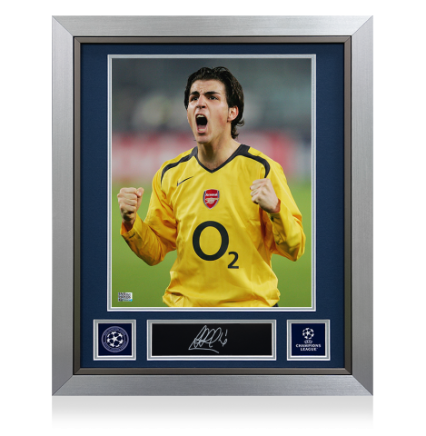 Cesc Fabregas Official UEFA Champions League Autographed Plaque and Photo Frame: Victory vs Juventus