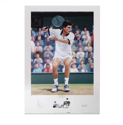 Tim Henman Hand Signed Tennis Print