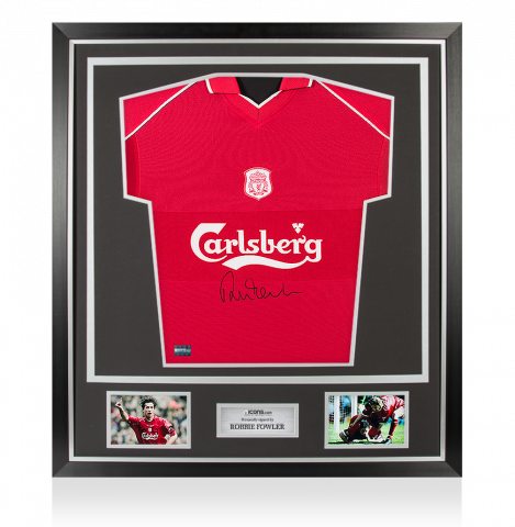 Robbie Fowler Front Signed Liverpool 2000-01 Home Shirt In Classic Frame
