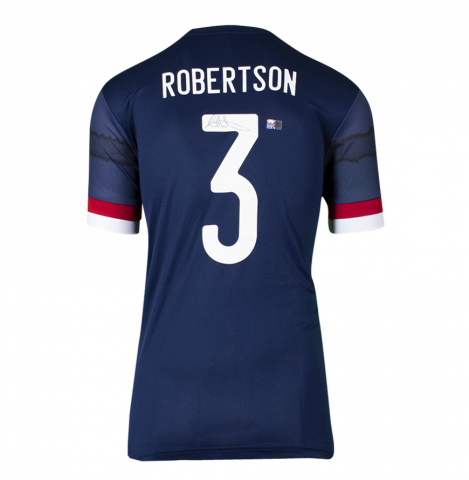 Andy Robertson Back Signed Scotland 2020 Home Shirt