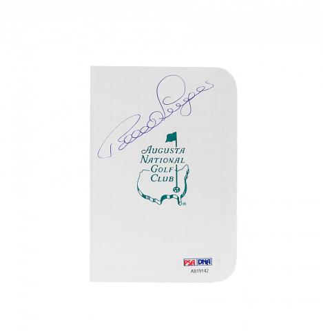 Bernhard Langer Signed Augusta National Masters Scorecard
