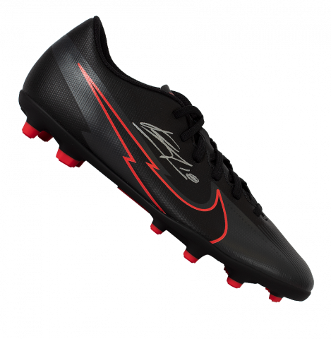 Bruno Fernandes Signed Black and Red Nike Vapor Boot