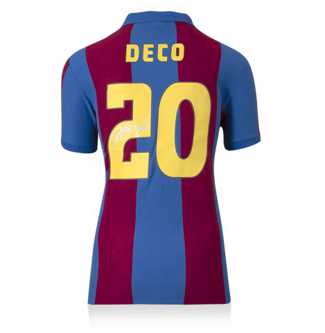 Deco Back Signed FC Barcelona Retro Home Shirt