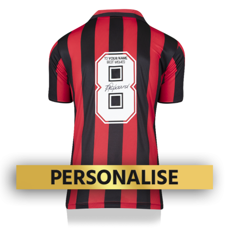PRE-ORDER Frank Rijkaard Signed and Personally Dedicated AC Milan Home Shirt