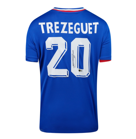 David Trezeguet Back Signed France 2024 Home Shirt In Deluxe Packaging