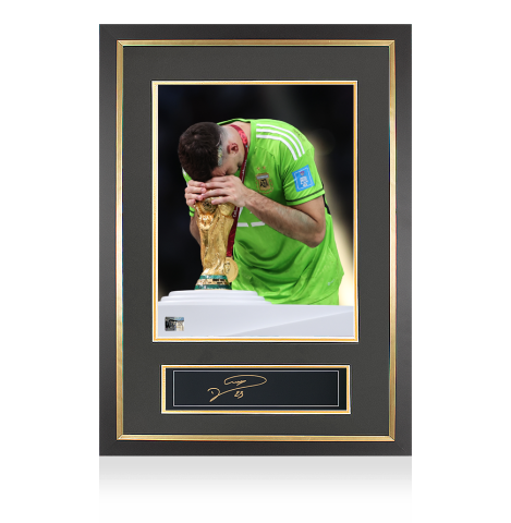 Emiliano Martinez Official 2022 FIFA World Cup™ Signed Plaque and Photo Frame: World Champion