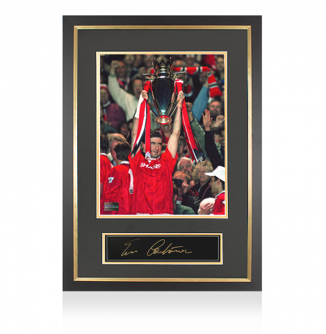 Eric Cantona Signed Plaque and Photo Frame: 1992-93 Premier League Winner
