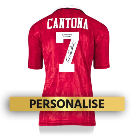 PRE-ORDER Eric Cantona Signed and Personally Dedicated Manchester United Home Shirt