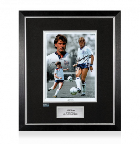 Glenn Hoddle Signed Photo In Premium Photo Frame: England Icon