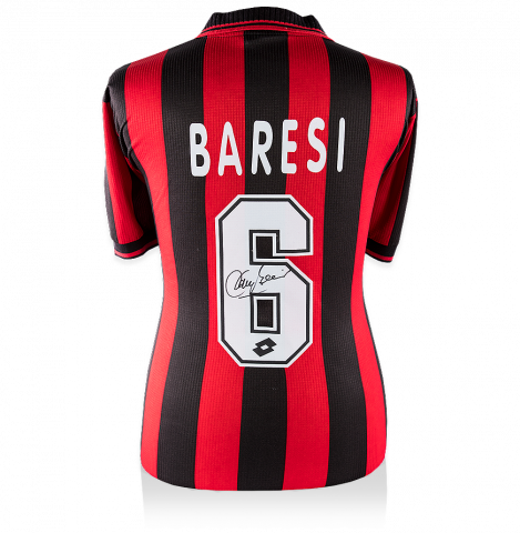 Franco Baresi Back Signed AC Milan 1995-96 Home Shirt
