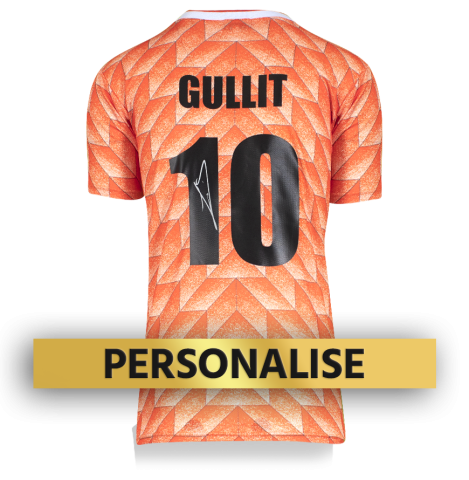 PRE-ORDER Ruud Gullit Signed and Personally Dedicated Netherlands Home Shirt