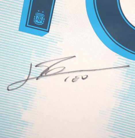 Lionel Messi Back Signed Argentina Copa America 2019 Home Shirt In Classic Frame