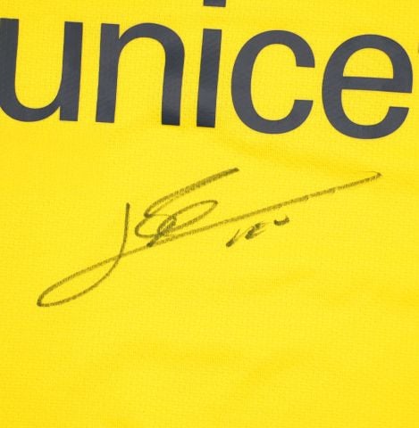 Lionel Messi Official FC Barcelona Front Signed and Framed 2008-10 Away Shirt