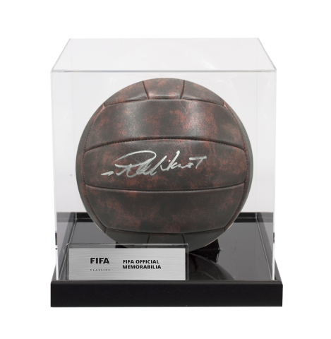 Sir Geoff Hurst Official FIFA World Cup™ Signed Retro Football In Acrylic Case