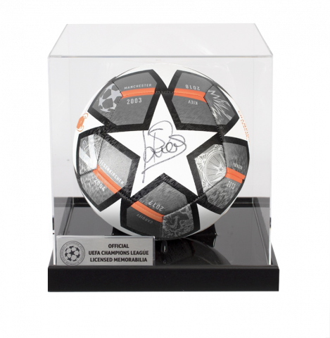 Patrick Kluivert Official UEFA Champions League Signed Football In Acrylic Case