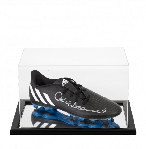Ossie Ardiles Signed Adidas Football Boot In Acrylic Case