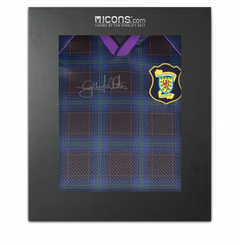 Gary McAllister Front Signed Scotland Euro 1996 Home Shirt In Deluxe Packaging