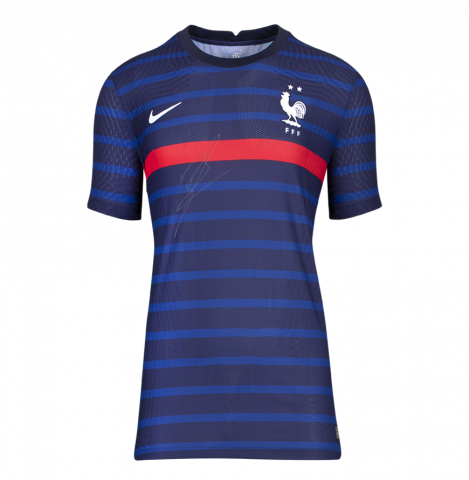 Karim Benzema Front Signed France 2020-21 Home Shirt