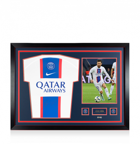 Lionel Messi Official Paris Saint-Germain Front Signed and