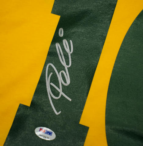 Lionel Messi Argentina & Pele Brazil Official FIFA World Cup™ Signed and Dual Framed Shirts