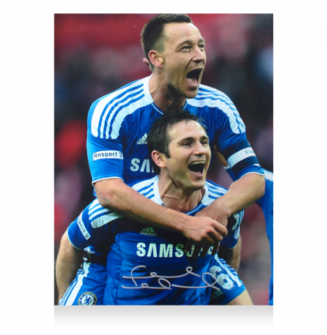 Frank Lampard Signed Chelsea Photo: Celebration With John Terry