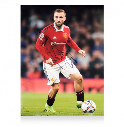 Luke Shaw Signed Manchester United Photo