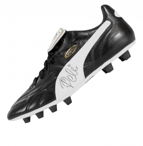Pele Autographed Black Puma King Cleat