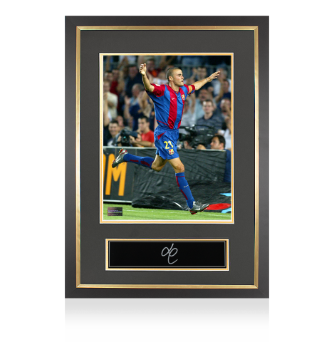 Luis Enrique Signed Plaque and Photo Frame: FC Barcelona Legend Luis Enrique Signed Plaque and Photo Frame: FC Barcelona Legend