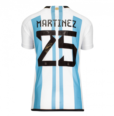 Lisandro Martinez Back Signed Argentina 2022 Home Shirt