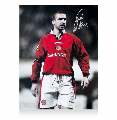 ERIC CANTONA  写真パネル Eric Cantona Signed Manchester United Photo: Goal vs