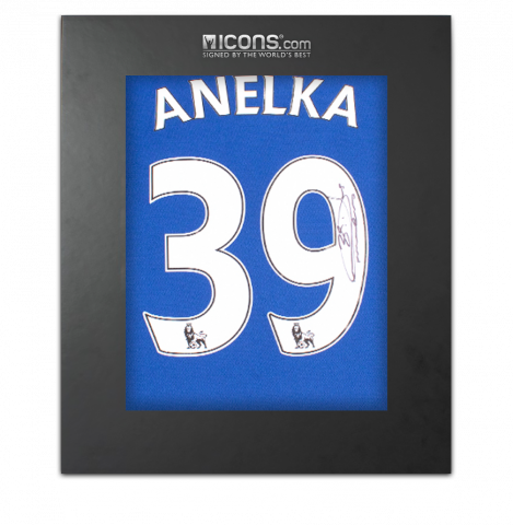Nicolas Anelka Back Signed Modern Chelsea FC Home Shirt In Deluxe Packaging