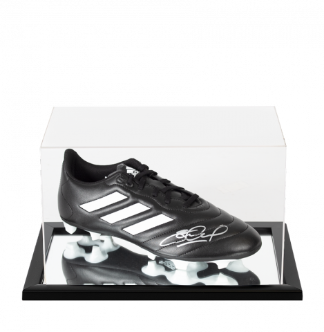 Steven Gerrard Signed Adidas Goletto Football Boot In Acrylic Case