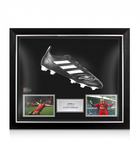 Steven Gerrard Signed Adidas Goletto Football Boot In Bubble Frame: Option 1
