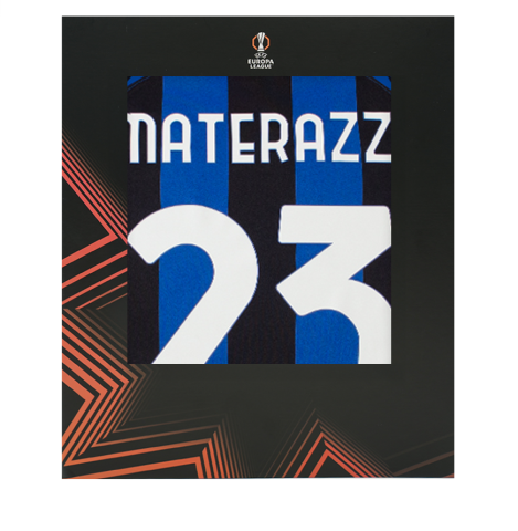 Marco Materazzi Official UEFA Europa League Back Signed Modern Internazionale Home Shirt In Deluxe Packaging