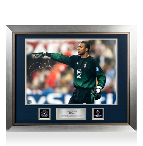 Dida Official UEFA Champions League Signed and Framed AC Milan Photo Dida Official UEFA Champions League Signed and Framed AC Milan Photo