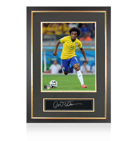 Willian Official 2014 FIFA World Cup™ Signed Plaque and Photo Frame