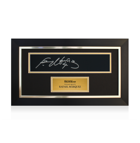 Rafael Marquez Signed and Framed Black Plaque