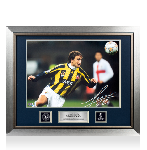 Diego Lugano Official UEFA Champions League Signed and Framed Fenerbahce Photo