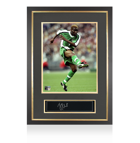 Jay-Jay Okocha Official 1998 FIFA World Cup™ Signed Plaque and Photo Frame